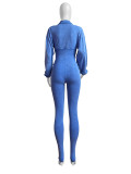 Sexy Deep V-Neck Tight Long Sleeve Autumn/Winter One-Piece Pants