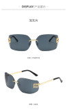 High-End Brown Hot Girl Retro Street Style Sunglasses