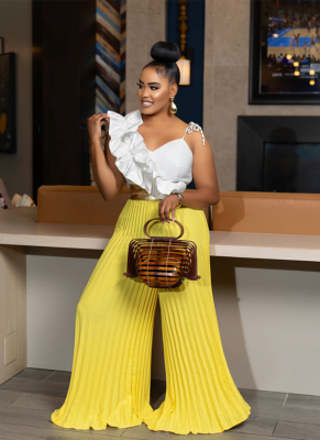 Fashion Long Sleeve Slim-Fit Wide-Leg Jumpsuit