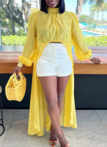 Loose Large Size Solid Color Sexy Top Dress