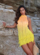 Sleeveless Round Neck Gradient Fringe High-Waist Dress