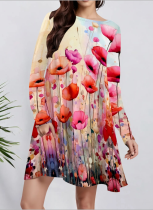 Fashion Casual Digital Printed Women's Dress