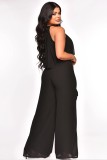 Sleeveless Navel-baring High-waisted Loose Trousers Two-piece Set