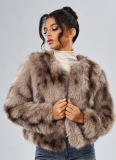 Casual Fox Fur Cardigan Jacket