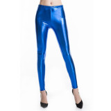 PU Large Size Stretch Bright Leather Nine-point Faux Leather Leggings