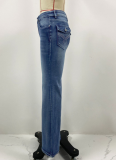 Retro Hot Girl Jeans Skinny Fit High Stretch Bootcut Pants