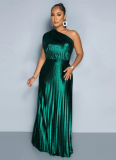 Fashion V-Neck Sleeveless Slim Fit Pleated Dress