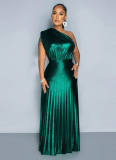 Fashion V-Neck Sleeveless Slim Fit Pleated Dress