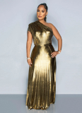 Fashion V-Neck Sleeveless Slim Fit Pleated Dress