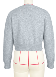 Comfortable And Casual Solid Color Wool Cardigan Short Sweater Jacket