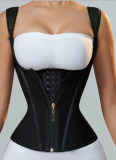 Retro Waist Trainer with Zipper and Buckles