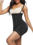 Fashion High Waisted Slimming Belly Buttoned Crotch Zipper Bodysuit
