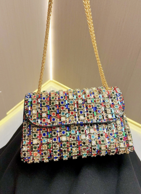 Fashionable Party One-shoulder Crossbody Diamond Evening Bag