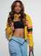 Belly-baring Embroidered Contrast-color Short Jacket