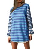 Fashion Loose Casual Striped Sweatshirt