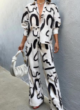 Casual Shirt and Wide-Leg Pants Two-Piece Set