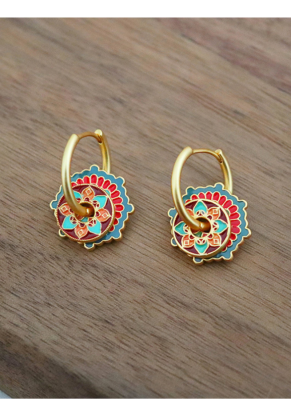 Fashion Vintage Colored Enamel Earrings