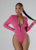 Autumn and Winter Stretch Twist Strip High Waist Long Sleeves Two-Piece Set