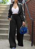Fashion Sports Sweatshirt Striped Jacket Suit