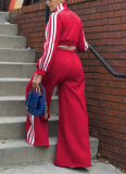 Fashion Sports Sweatshirt Striped Jacket Suit