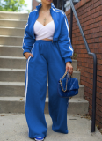 Fashion Sports Sweatshirt Striped Jacket Suit