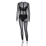 Sexy Mesh See-through Jumpsuit