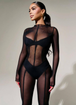 Sexy Mesh See-through Jumpsuit