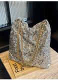 Fashionable and High-end Sequined Messenger Bag