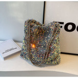 Fashionable and High-end Sequined Messenger Bag