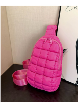 Diamond Pleated Large Capacity Shoulder Crossbody Bag
