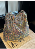Fashionable and High-end Sequined Messenger Bag