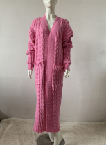 Fashion Long SweaterThickened Knitted Cardigan Coat