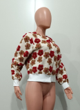 Double-layer Knit Coat with Woolen Carved Embroidery and Patchwork