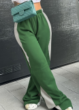 Fashion Color-blocking High-waisted Street Photography Straight Leg Wide-leg Casual Pants