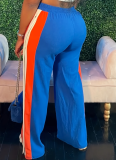 New Colorblock Split-Crotch Wide-Leg Casual Pants