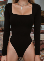 Fashion Solid Color One-Shoulder Jumpsuit Top
