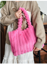 Fashionable Fluffy One-shoulder Large Capacity Tote Bag