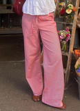 High-waisted Loose Straight-leg Draped Trousers