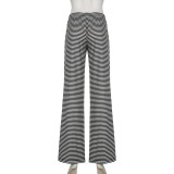 High-waisted Loose Straight-leg Draped Trousers