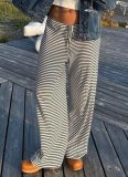 High-waisted Loose Straight-leg Draped Trousers