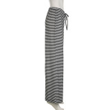 High-waisted Loose Straight-leg Draped Trousers