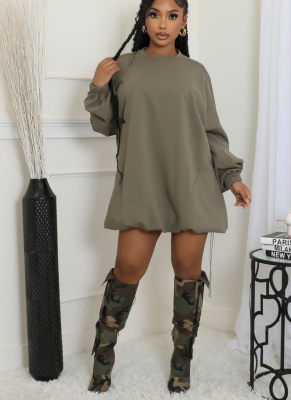 Fashion Sweater Loose Long Sleeve Dress