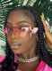 Spice Girl Sunglasses with Diamond-studded Rimless Edges