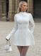 High-end Temperament Backless Round Neck A-line Dress