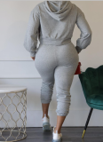 Drop-shoulder Hoodie Sweatpants Set