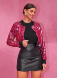 Fashionable Sequined Popular All-match Short Jacket Small Coat