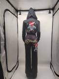 Casual Street Print Navel-baring Two-piece Suit