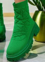 New Elastic Knit Thick-Soled Sock Boots