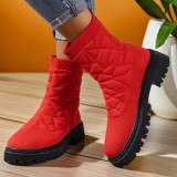 New Elastic Knit Thick-Soled Sock Boots