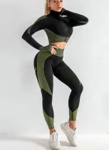 Fitness Vest Jacket High Waist Yoga Pants Three Piece Set